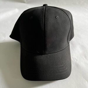 Solid Black Baseball Cap - XL